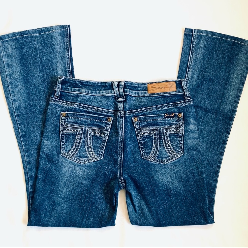 Seven7 Bootcut Rhinestone Jeans Size 6